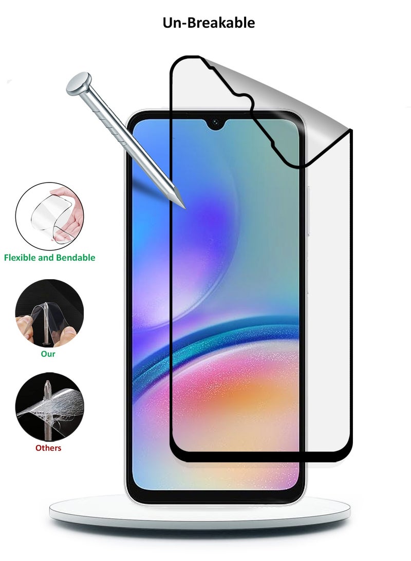 دبليو تيك سامسونج جالاكسي A05s / A05 4G 2023 نانو سيراميك كامل الغراء غطاء كامل واقي شاشة مرن غير لامع (MSCNMN) - شفاف / أسود - Image 4