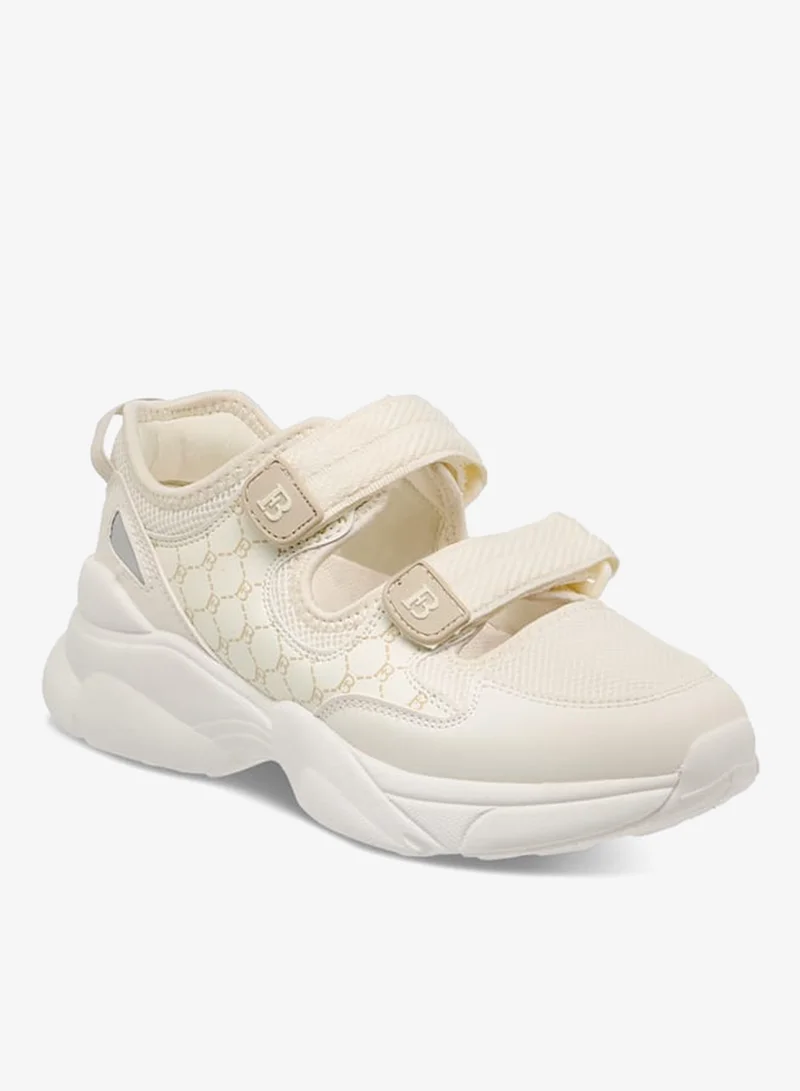 Flora Bella By Shoexpress Women Monogram Print Sneakers with Hook and Loop Closure