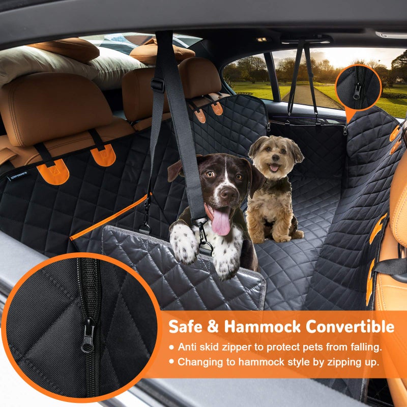 URPOWER Dog Seat Cover 100% Waterproof Hammock 600D Heavy Duty Scratch Proof Nonslip Durable Soft Pet Back Seat Covers for Cars Trucks and SUVs - Image 2