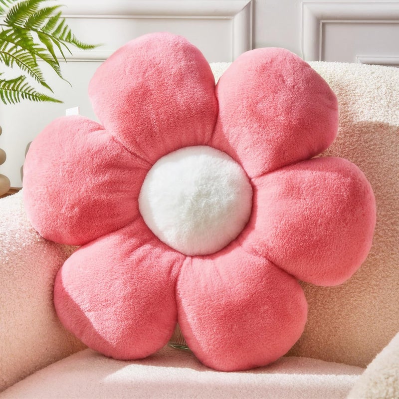 Vdoioe Pink Flower PillowFlower Shaped Throw Pillow 157In Daisy Pillow Cute Flower Seating Cushion Cute Home Decor Plush Pillow for Sofa Couch Bed