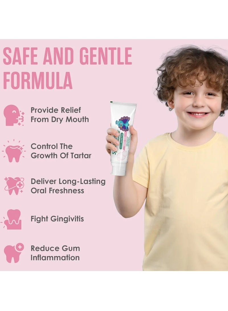 سبرين جين سبرينجين ناتشرال معجون اسنان للأطفال حماية من التسوس بنكهة العلكة - 100 جم - Image 4