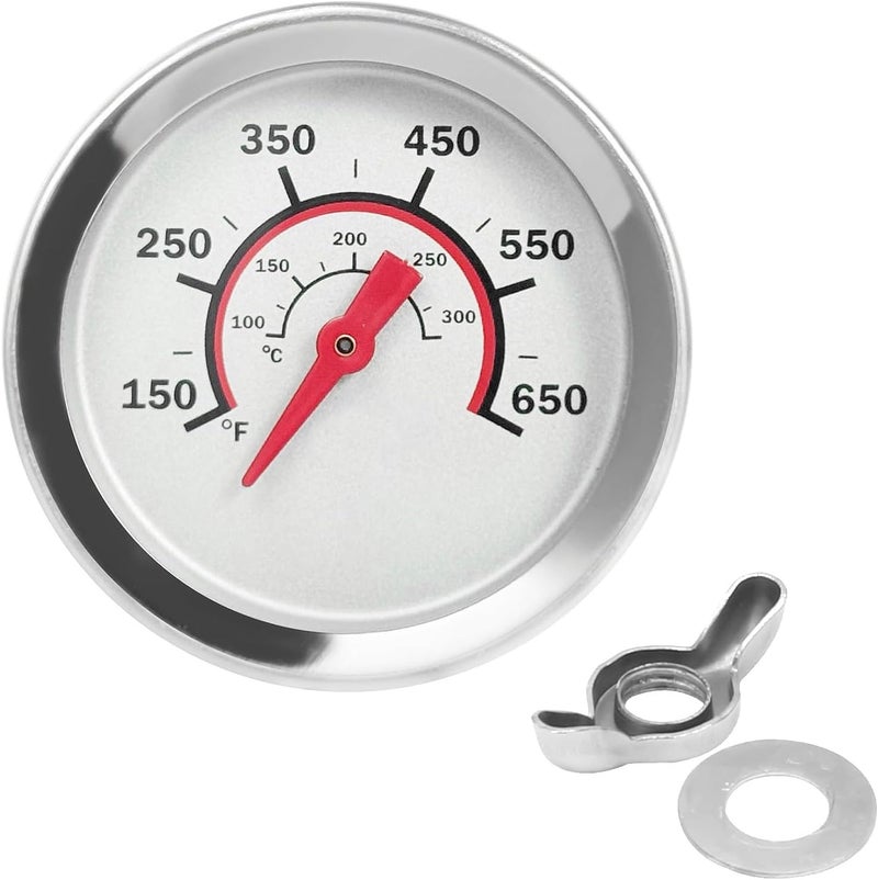 BBQ Future 1.8 Inch Grill Temperature Gauge for CharBroil Grill Thermometer Replacement G432-8L00-W1 Charbroil Advantage Tru-Infrared Performance Grill 463377319 463630021 463448021, Stainless Steel Temp Gauge - Image 1