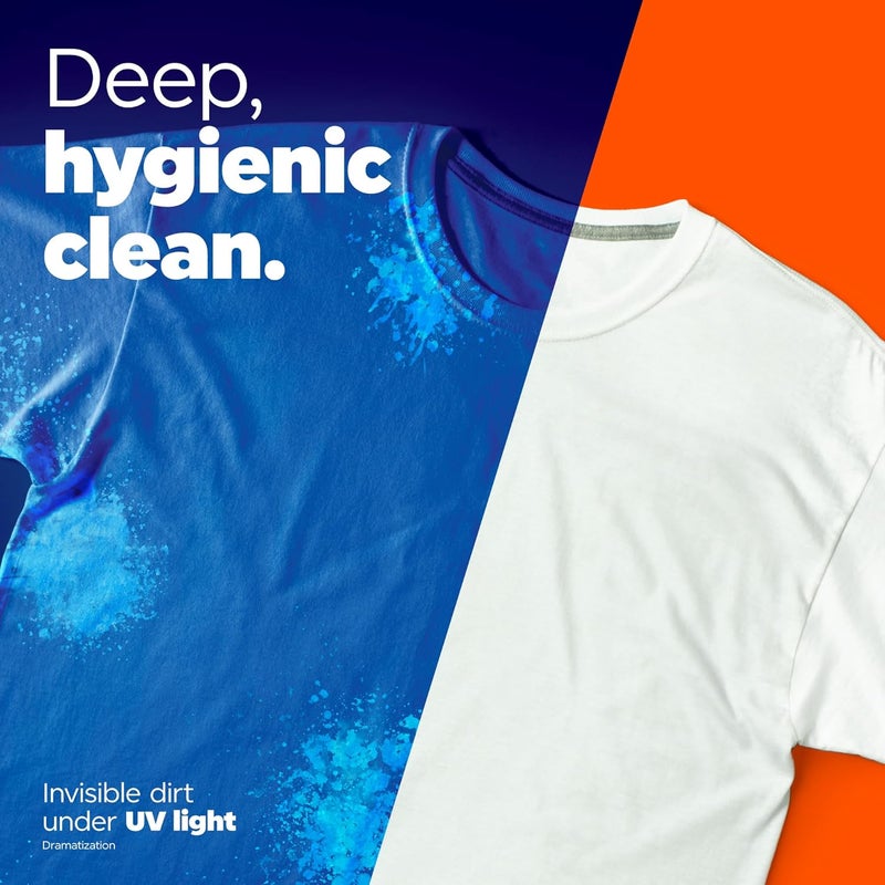 Power PODs Hygienic Clean Heavy Duty Liquid Laundry Detergent Pacs HE Compatible 45 Count Hypoallergenic Free and Clear of Dyes and Perfumes For Visible and Invisible Dirt - Image 3