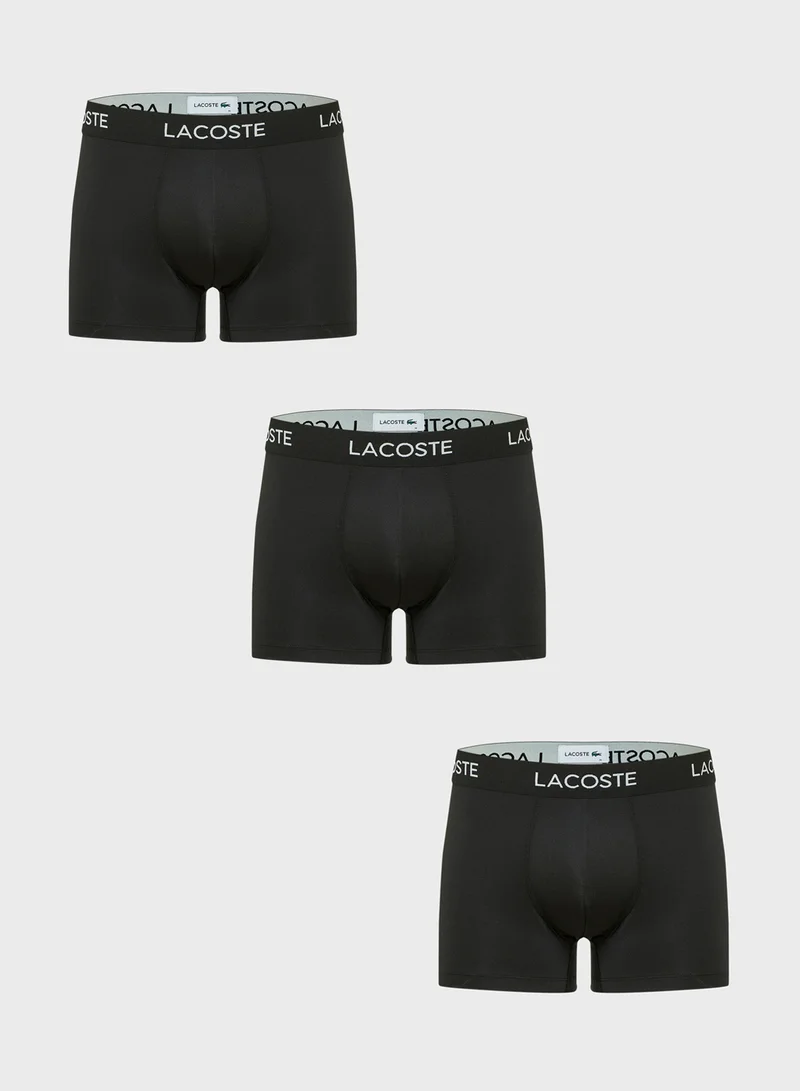 LACOSTE 3 Pack Logo Band Boxers