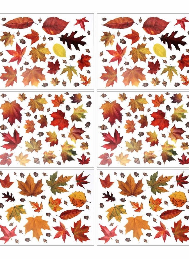 CCINEE Fall Leaves Window Clings Stickers Window Decals Thanksgiving Maple Decorations Autumn Decals Party Decor Black DM131M2P1 - Image 2