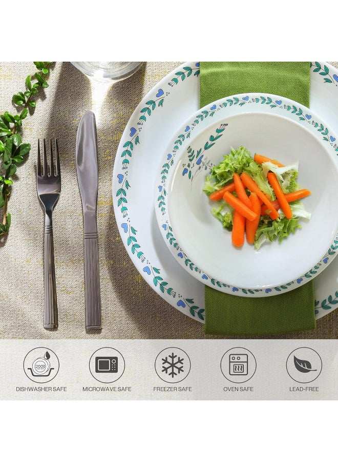 Cello مجموعة سيلو ريجال 18 قطعة من أدوات المائدة لخدمة 6 أشخاص مقاومة للخدوش والخدوش خفيفة الوزن أطباق وأوعية دائرية آمنة في الميكروويف وغسالة الصحون مجموعة عشاء مورنغ غلوري - Image 3