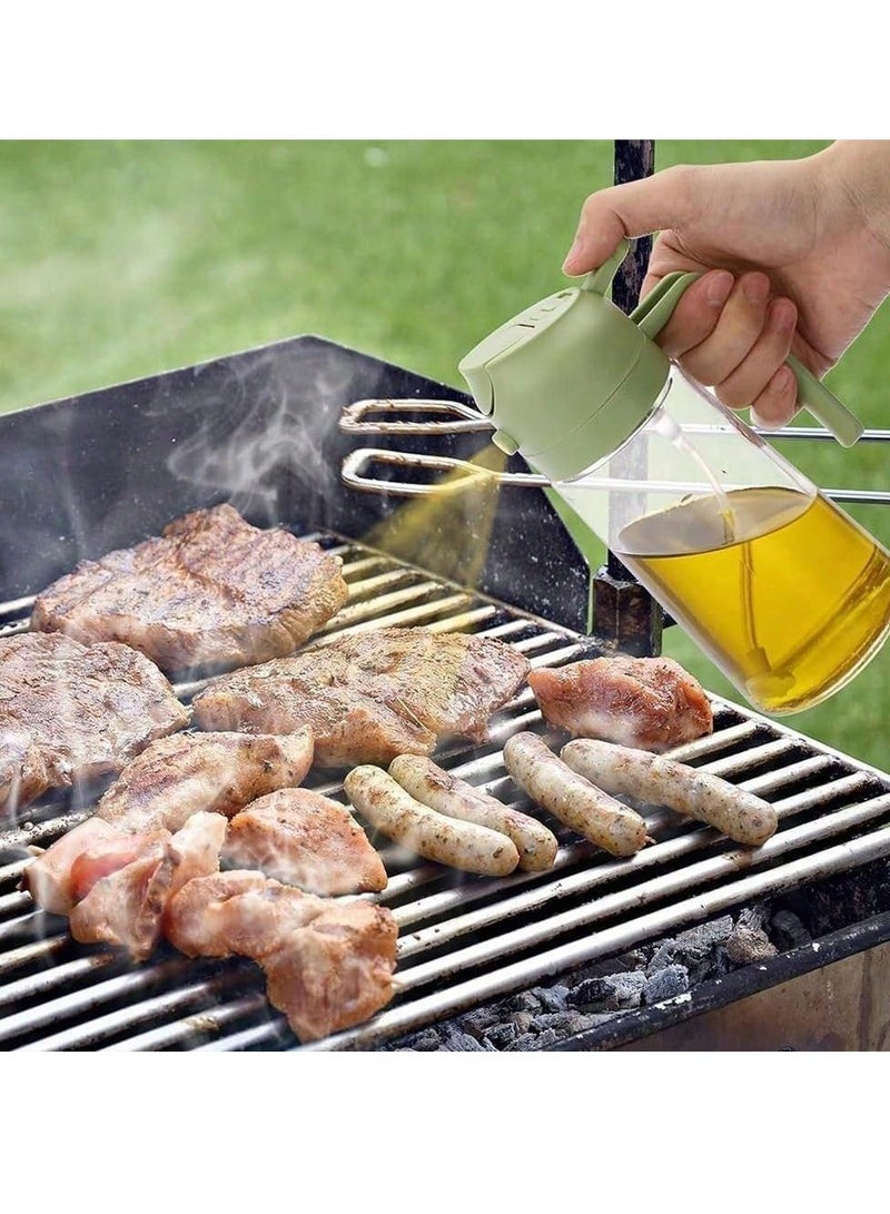2-in-1 Glass Oil Sprayer Dispenser With Automatic Lid - 470ml BPA Free Glass Oil Spray Bottle For Cooking, Salad, BBQ, Air Fryer - Anti-Clog Filter, Gravity Sensor Lid, Comfort Grip  - Image 5