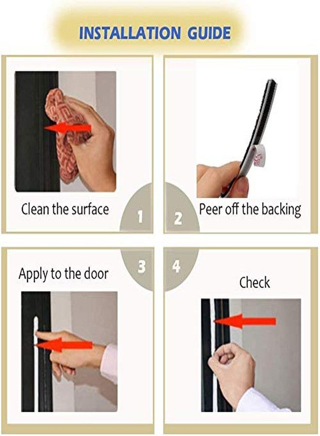Outgeek Windproof Dustproof Door Window Frame Seal Self Adhesive Brush Strip (Gray), Plastic - Image 4