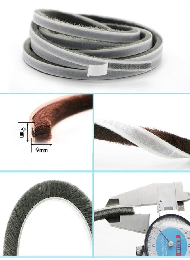 Outgeek Windproof Dustproof Door Window Frame Seal Self Adhesive Brush Strip (Gray), Plastic - Image 5