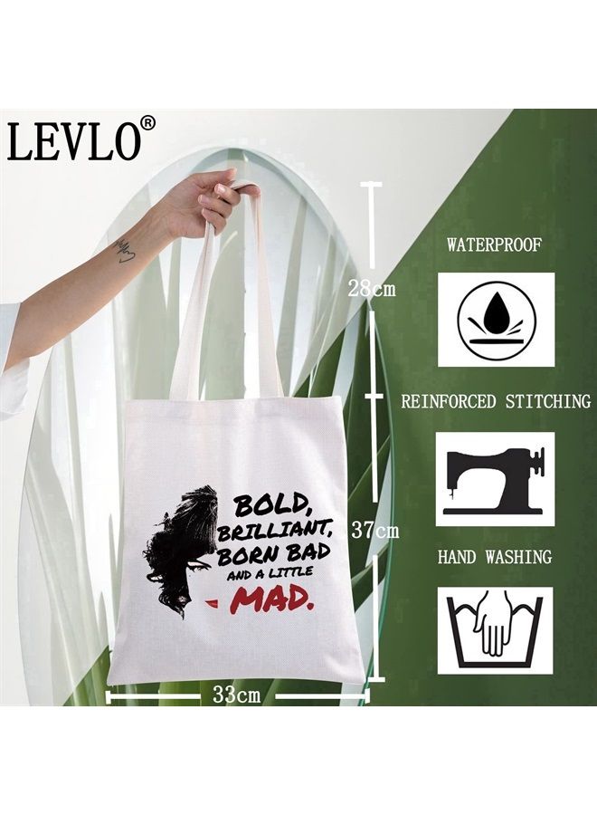 LEVLO حقيبة مستحضرات التجميل اقتباس كرويللا ديفيل هدية لمحبي فيلم كرو-يلا موهوبة ولدت شريرة قليلاً ومجنونة حقيبة سحاب مكياج (حقيبة توت ولدت موهوبة) - Image 2