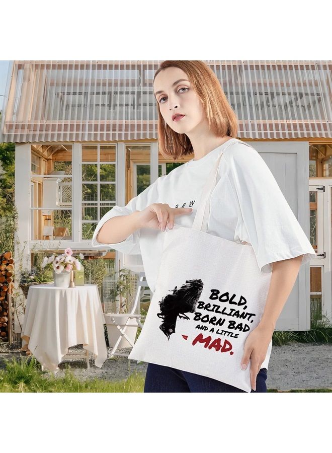 LEVLO حقيبة مستحضرات التجميل اقتباس كرويللا ديفيل هدية لمحبي فيلم كرو-يلا موهوبة ولدت شريرة قليلاً ومجنونة حقيبة سحاب مكياج (حقيبة توت ولدت موهوبة) - Image 3