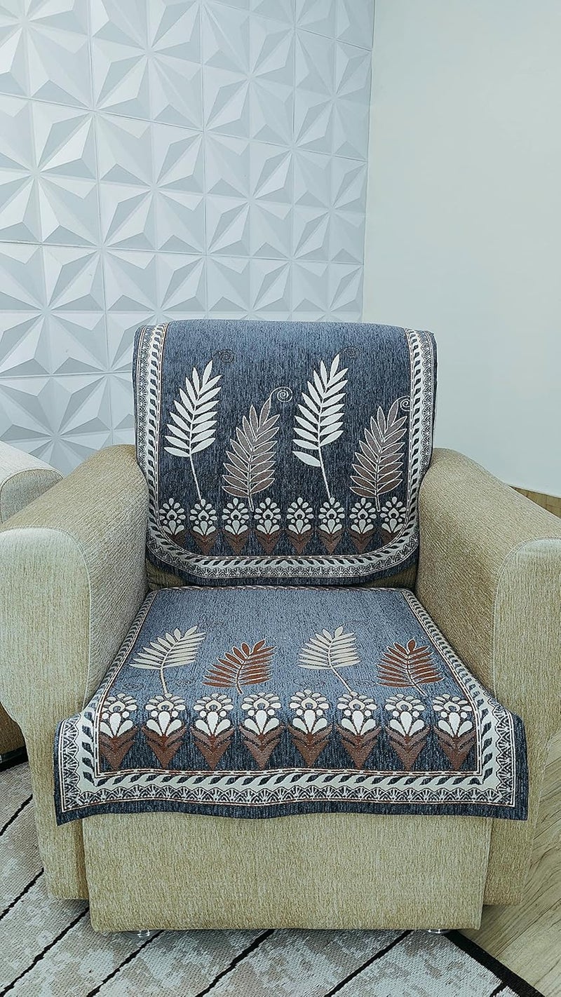 KREEVA New Lazer 6 Piece 5 Seater Sofa slipcover and Chair Set 311 Grey Feather - Image 4