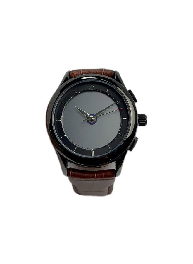 Al Fajr Black circular dial wristwatch, Minimalist and fashionable style watch WW-22BWL-ZS - Image 1
