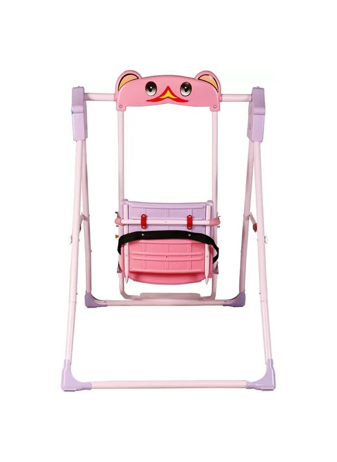 Rally Baby Swing Indoor Outdoor Home Swing with Safety Seat - Backyard Swing Set for Infants and Toddlers Pink  - Image 4