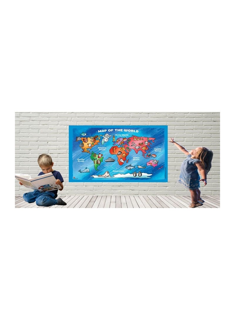A high quality world map for children with animals that live in every continent - Image 3
