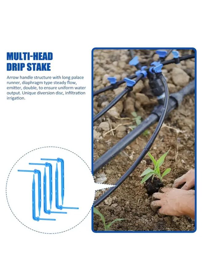 30pcs Greenhouse Blue Curved Arrow Dripper Irrigation Kit Automatic Watering - Image 4
