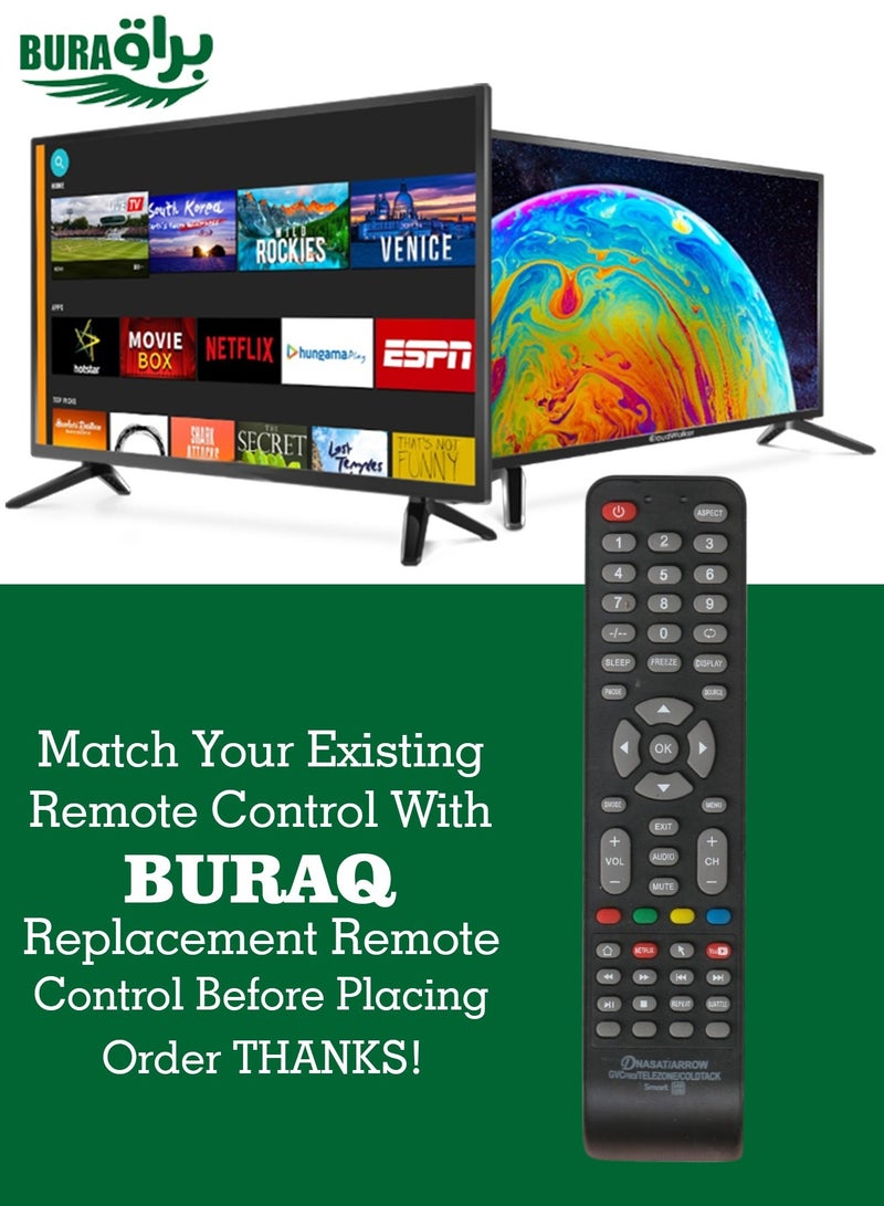 BURAQ Goldtec Replacement Remote Control For Goldtec Lcd Led Tv - Image 3