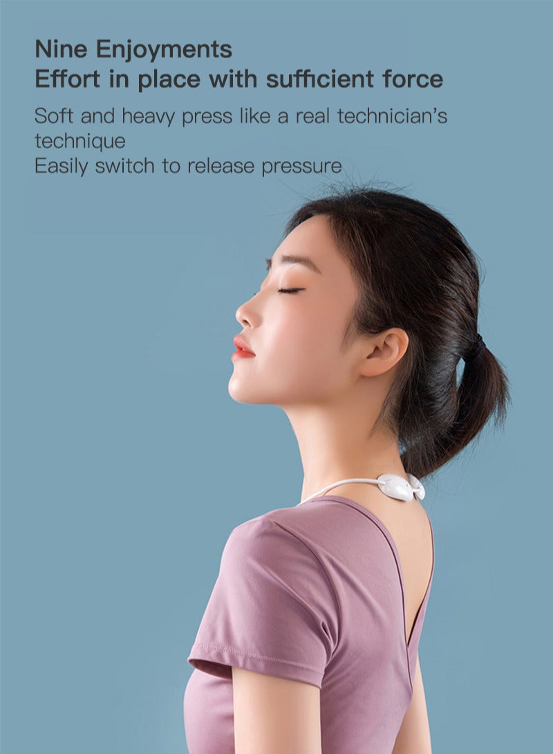 Sharpdo Hanging Neck Massager, Portable Cervical Massage Instrument with Heat,9 Levels Smart Neck Pendant, Relieve Neck Discomfort and Take Care of Your Cervical Spine - Image 2