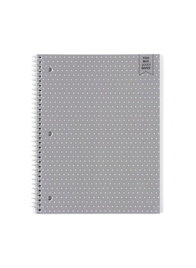 Yoobi College Ruled Spiral Notebook Set – 6-Pack of 1 Subject Notebooks, Pink, Gray & Marble Designs – 150 Perforated 3-Hole Punched Sheets Each, For School, Office & Home – 10.5” x 8” - Image 3