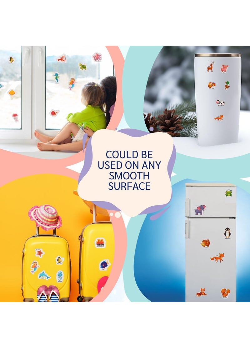 KASTWAVE Reusable Sticker Book for Kids, Animal & Ocean Animal Waterproof Stickers - Image 5