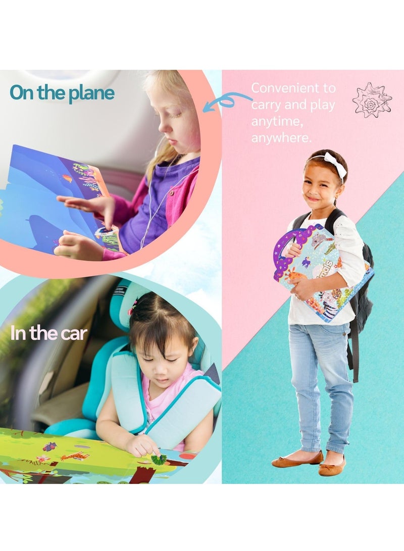 KASTWAVE Reusable Sticker Book for Kids, Animal & Ocean Animal Waterproof Stickers - Image 4