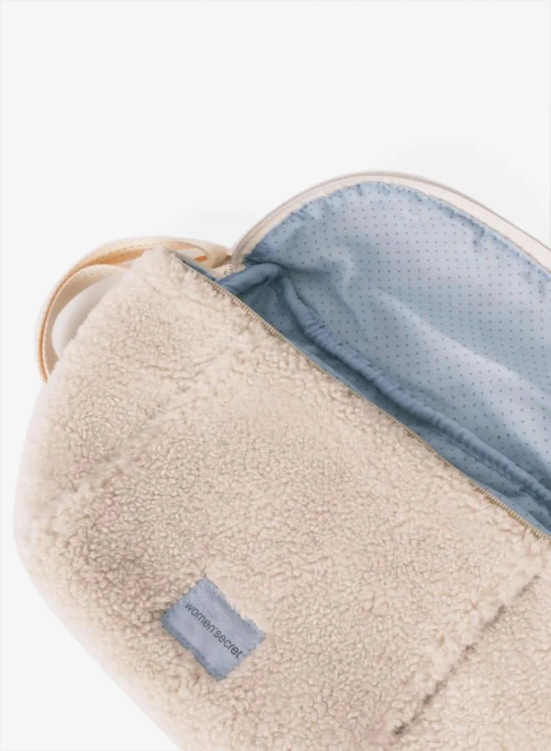 Women'secret Beige Faux shearling bag for Women | Best Price UAE