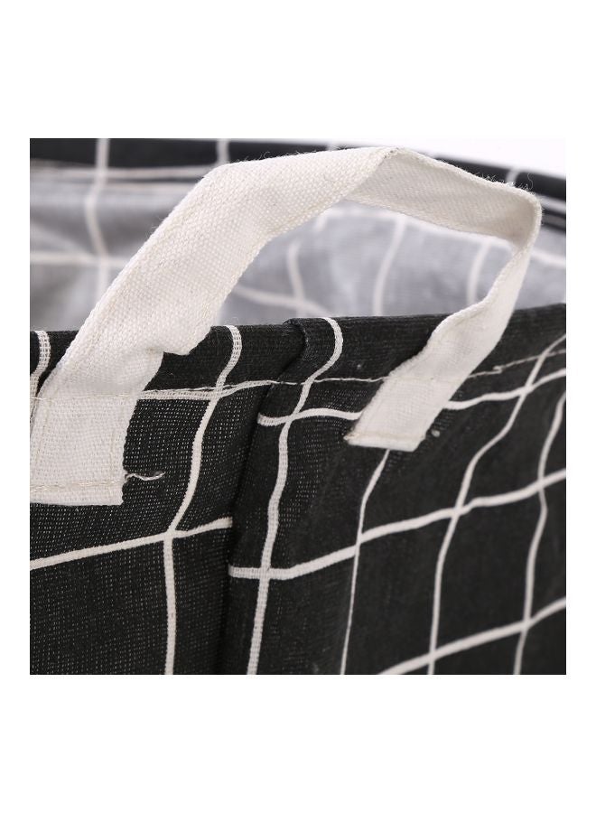 NIBEMINENT Foldable Laundry Storage Basket Black/White 40x50centimeter - Image 4