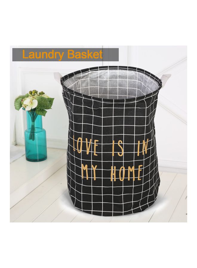 NIBEMINENT Foldable Laundry Storage Basket Black/White 40x50centimeter - Image 5