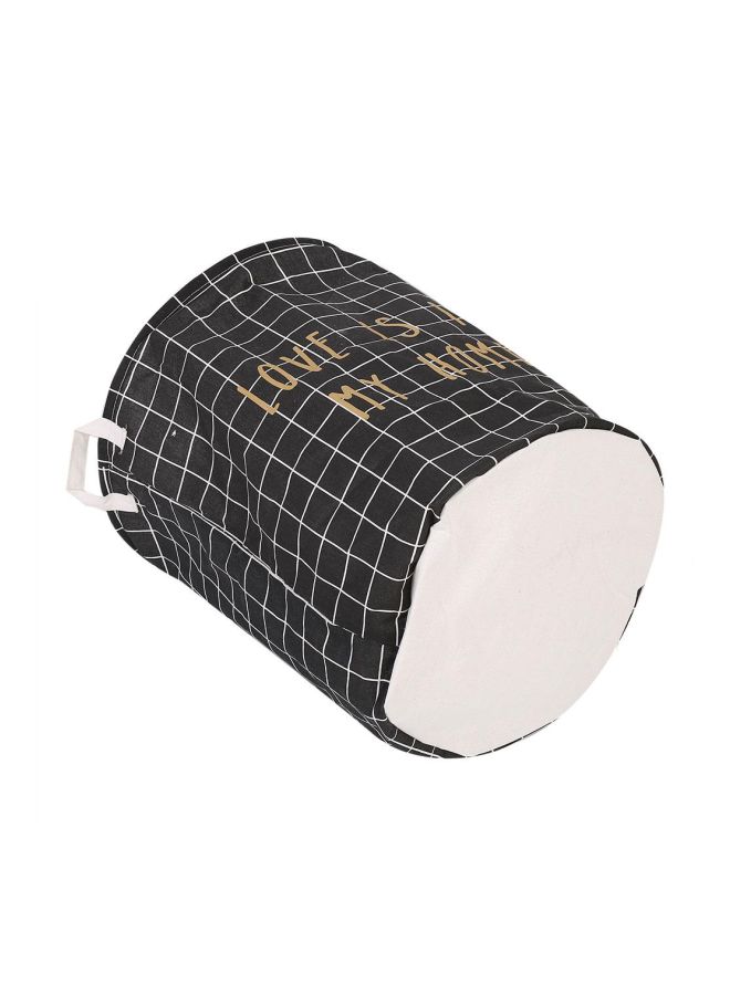 NIBEMINENT Foldable Laundry Storage Basket Black/White 40x50centimeter - Image 2