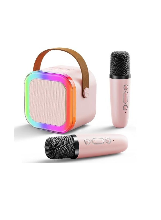 PADOM جهاز كاريوكي محمول من بادوم مزود بميكروفون لاسلكي وميكروفون صغير مزود بمكبر صوت بلوتوث، هدايا للأطفال من سن 4 إلى 12 عامًا، الأولاد والبنات والبالغين والحفلات والمنزل KTV والأنشطة الخارجية والسفر - Image 1