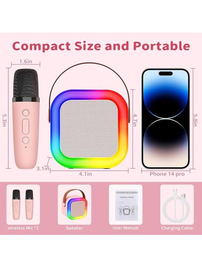 PADOM جهاز كاريوكي محمول من بادوم مزود بميكروفون لاسلكي وميكروفون صغير مزود بمكبر صوت بلوتوث، هدايا للأطفال من سن 4 إلى 12 عامًا، الأولاد والبنات والبالغين والحفلات والمنزل KTV والأنشطة الخارجية والسفر - Image 3