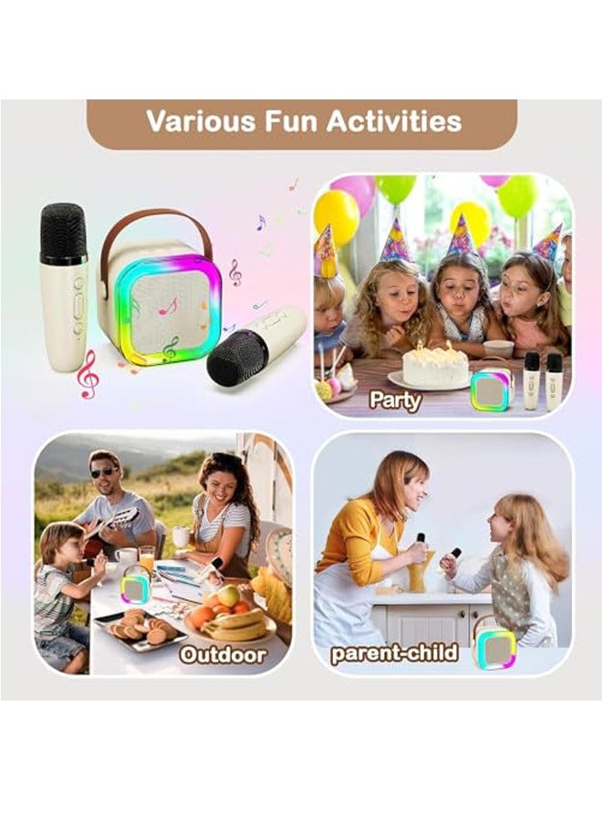 PADOM جهاز كاريوكي محمول من بادوم مزود بميكروفون لاسلكي وميكروفون صغير مزود بمكبر صوت بلوتوث، هدايا للأطفال من سن 4 إلى 12 عامًا، الأولاد والبنات والبالغين والحفلات والمنزل KTV والأنشطة الخارجية والسفر - Image 5
