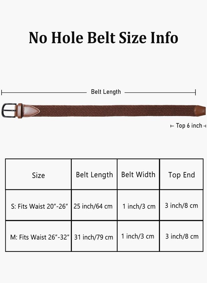 Kajeer Stretch Braided Boys Belt, Elastic Woven Kids Belt for Boys Girls for School Uniforms, Brown, S: Fits Waist 20"-26" - Image 2