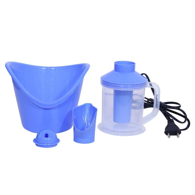 PRISMAXIC Facial Steamer for Face Nose Nano Ionic Technology for Cold and Cough Facial Vaporizer Steamer Machine Medical Steam Inhaler Facial Handheld Garment Steamer Portable Fabric Steam Brush Blue - Image 3