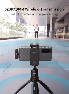 BOYA BOYA BY-WM3T-D2 Wireless Lavalier Microphone, Noise Reduction Wireless Clip On Mic with MFI Certified Lightning Interface for iPhone iPad iOS, Plug and Play Lapel Mic for YouTube Vlog Interview  - Image 5