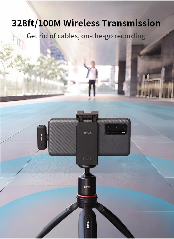 BOYA BOYA BY-WM3T-D2 Wireless Lavalier Microphone, Noise Reduction Wireless Clip On Mic with MFI Certified Lightning Interface for iPhone iPad iOS, Plug and Play Lapel Mic for YouTube Vlog Interview  - Image 5