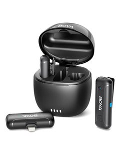 BOYA BOYA BY-WM3T-D2 Wireless Lavalier Microphone, Noise Reduction Wireless Clip On Mic with MFI Certified Lightning Interface for iPhone iPad iOS, Plug and Play Lapel Mic for YouTube Vlog Interview  - Image 1
