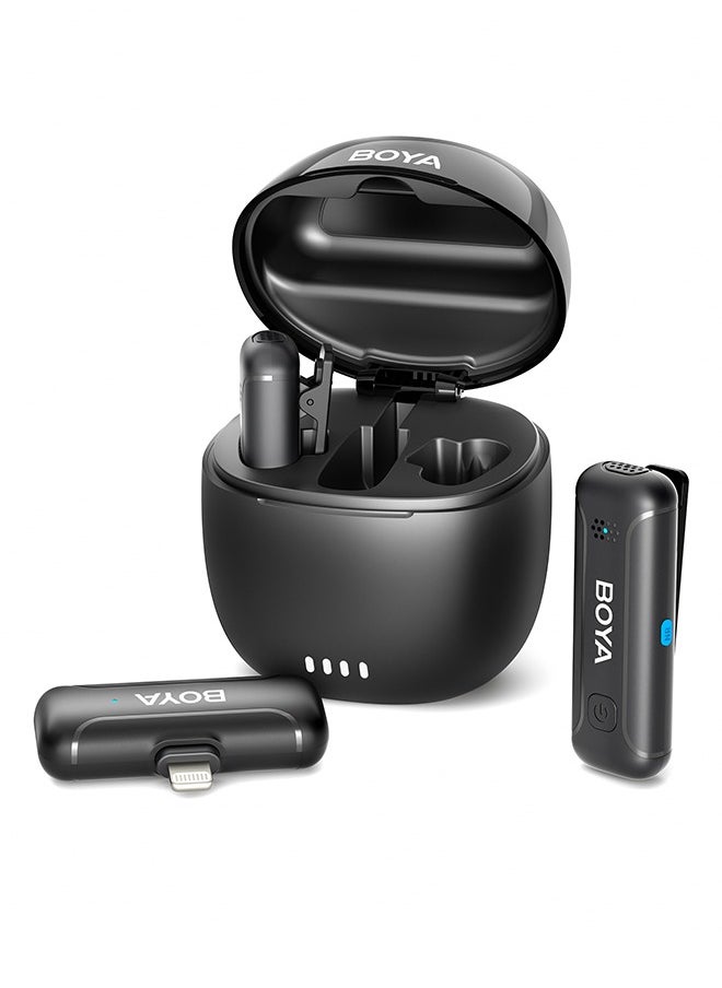 BOYA BOYA BY-WM3T-D2 Wireless Lavalier Microphone, Noise Reduction Wireless Clip On Mic with MFI Certified Lightning Interface for iPhone iPad iOS, Plug and Play Lapel Mic for YouTube Vlog Interview  - Image 1