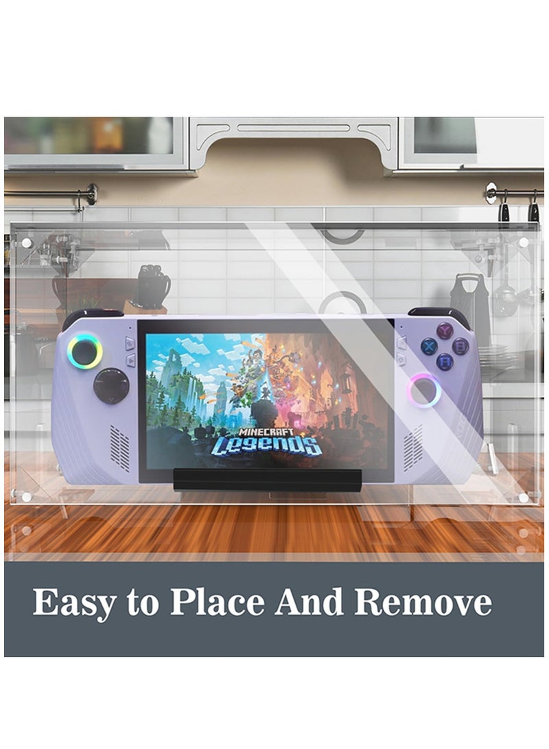 Excefore Gamepad Case Acrylic Anti-dust Protective Case for ASUS Rog Ally Handheld Game Console Transparent Box Display Case Shell, Clear  - Image 3