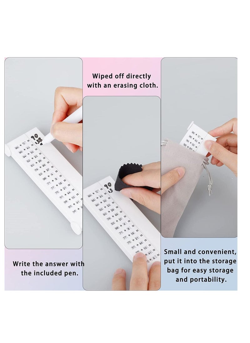 Y&D - Practice Math Board Children's Reusable Oral Calculation Exercise Board, Erasable Scrolling Subtraction and Addition Counting Writing for Learning Education - Image 1