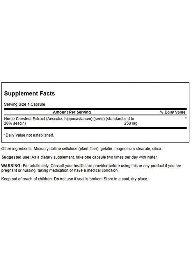 SWANSON Horse Chestnut 22% Aescin (Standardized) 250 Milligrams 120 Capsules - Image 2