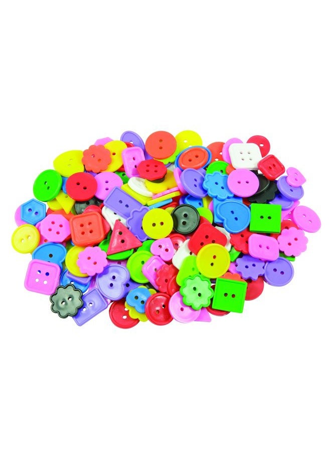 ROYLCO Bright Buttons, Assorted Sizes, Shapes and Color, 1/2-Pound