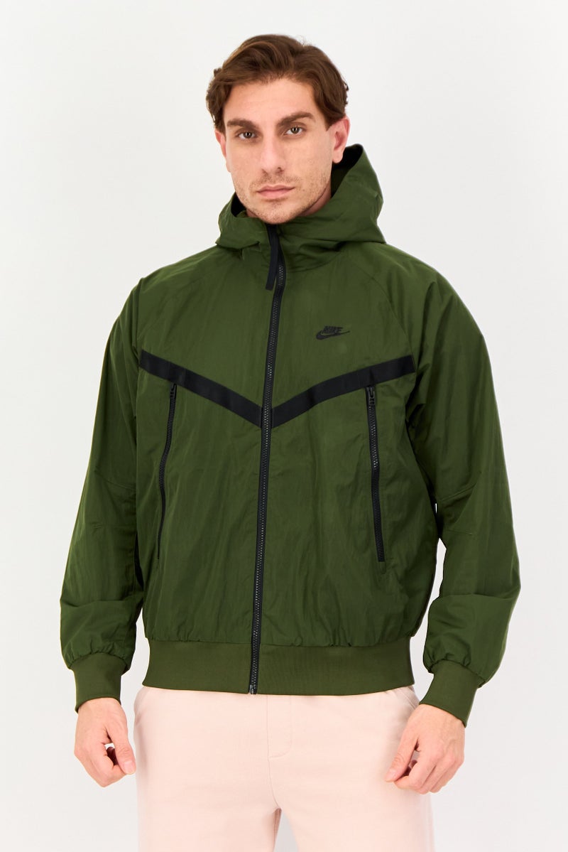 Nike Men Sportswear Fit Long Sleeve Training Jacket, Green - Image 1