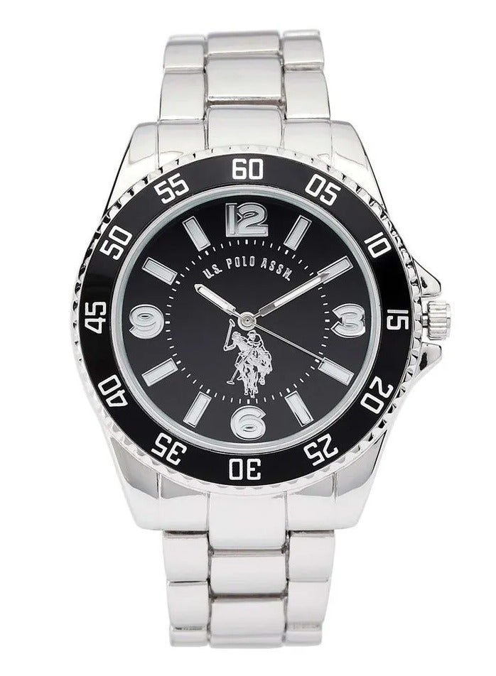 U.S. Polo Assn. Men's Quartz Alloy Metal Black Dial Watch USC80515 - Image 1