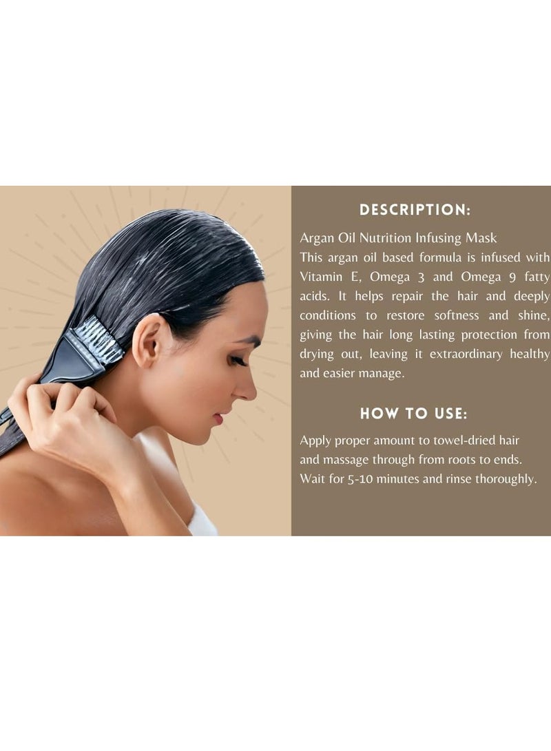 أرغان ديلوكس قناع الشعر المغذي بزيت الأرغان من أرجان دي لوكس، 250 مل - Image 3