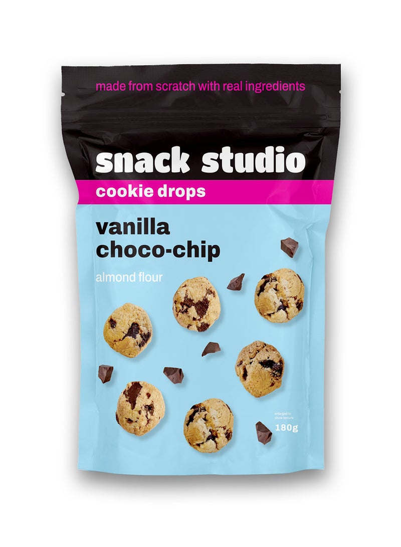 Snack Studio قطرات بسكويت الشوكولاتة بالفانيليا من سناك ستوديو 180 جرام - Image 1