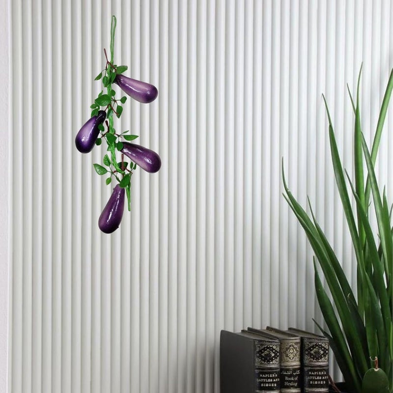 SINGAA Artificial Brinjal Vegetable Strings | Fruit Chain for Home, Office, Garden, Vegetable Shops, Wall Hanging, Fruit Shops, Reception, Photography and Events Decoration - 60 CM (Pack of 1) - Image 5
