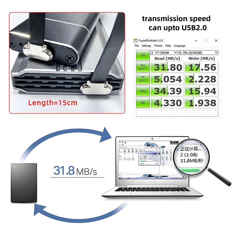 كابل شحن سريع قصير من xiwai بزاوية USB-C ذكر إلى ذكر، مسطح فائق النحافة، كابل بيانات USB2.0 بقدرة 65 واط لأجهزة الكمبيوتر المحمول والتابلت، 5.9 بوصة/15 سم أسود - Image 5
