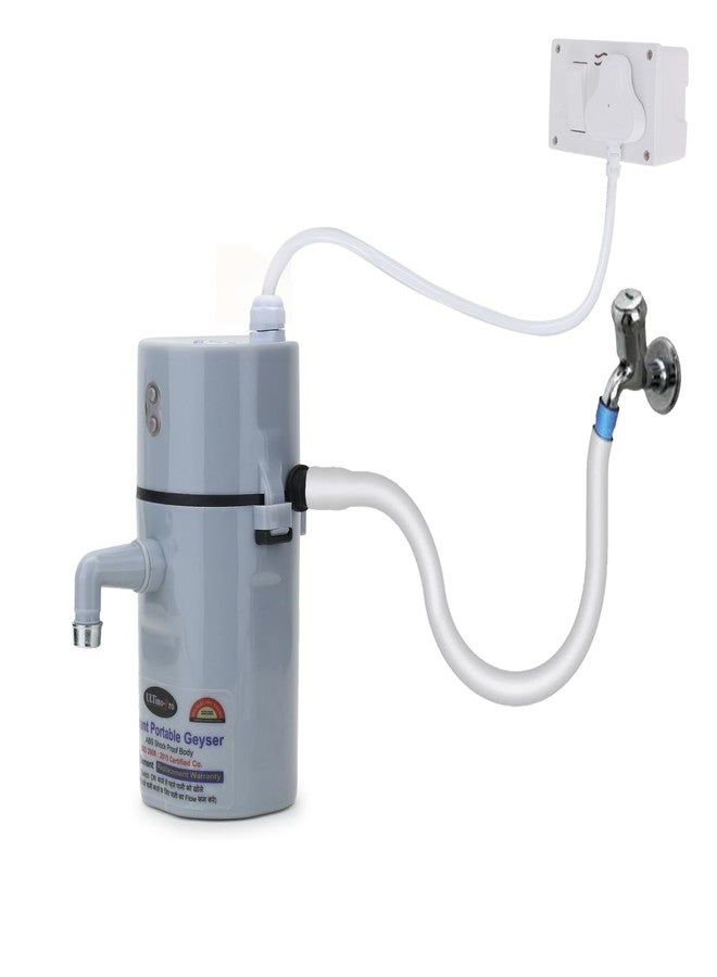 UltinoPro Portable Geyser for Home, Bathroom, Kitchen, Clinic, Salon, etc Hot water in 6sec (Grey) - Image 3