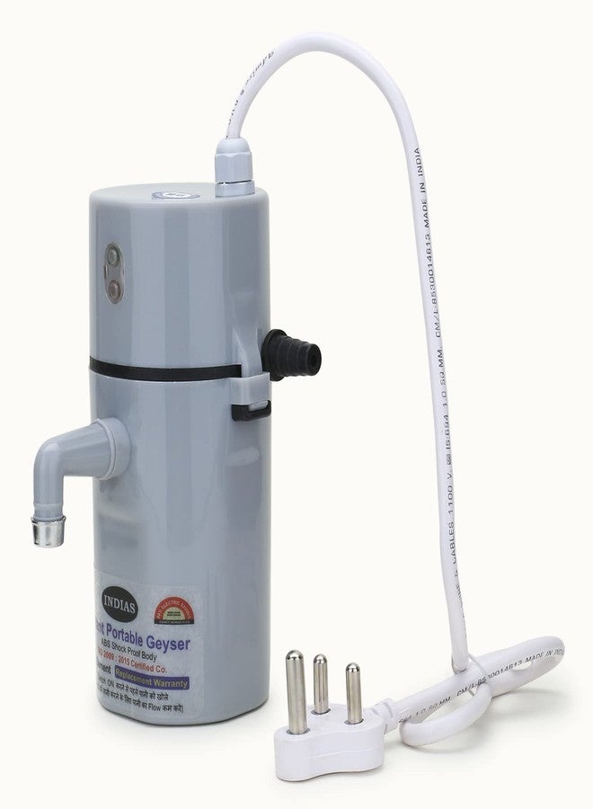 UltinoPro Portable Geyser for Home, Bathroom, Kitchen, Clinic, Salon, etc Hot water in 6sec (Grey) - Image 1